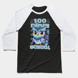 100 days of school featuring a Cute owl with a bagpack #5 Baseball T-Shirt